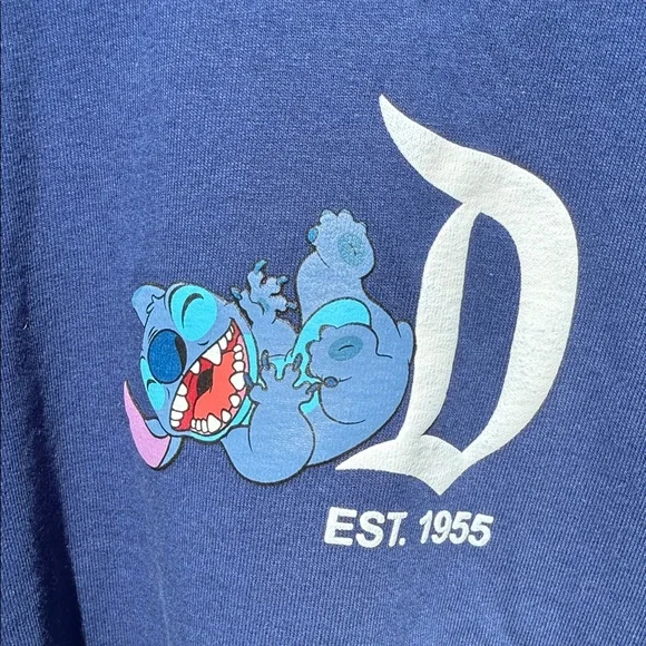 Disneyland Resort adult unisex Navy Stitch Sweatshirt - Picture 5 of 6